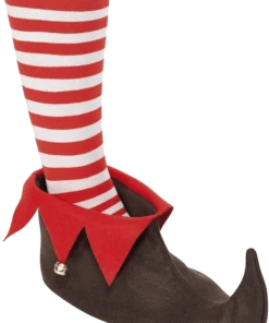 Smiffys Christmas Adult Elf Shoes BROWN