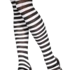 Smiffys Black And White Striped Stockings