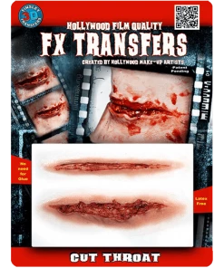 Tinsley Transfers Cut Throat FX Tattoo