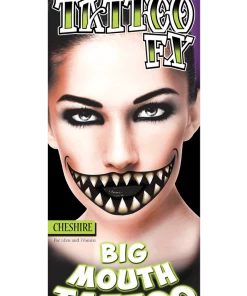 Tinsley Transfers Cheshire Big Mouth Temporary Tattoo Alice In Wonderland