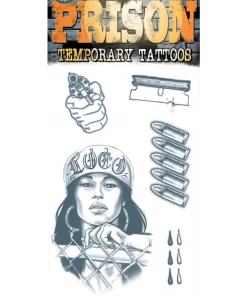 Tinsley Transfers Accessories Prison Temp Tattoo Set