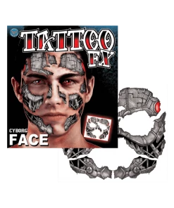 Tinsley Transfers Cyborg Face Temp Tattoo