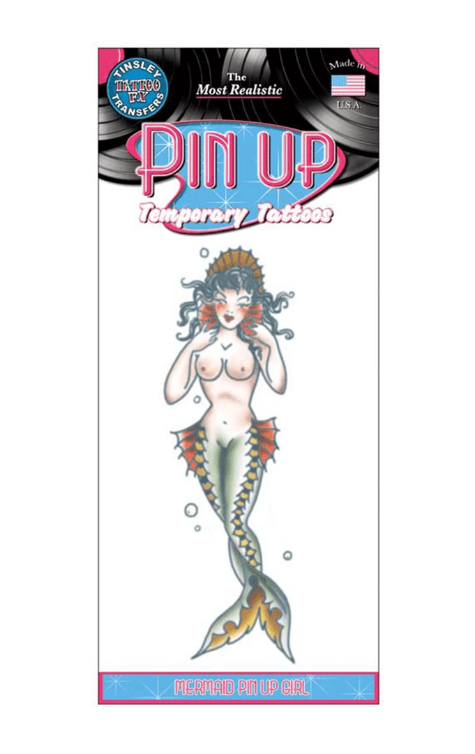 Tinsley Transfers Mermaid Pin Up Tattoo