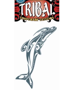 Tinsley Transfers Dolphin Tribal Tattoo