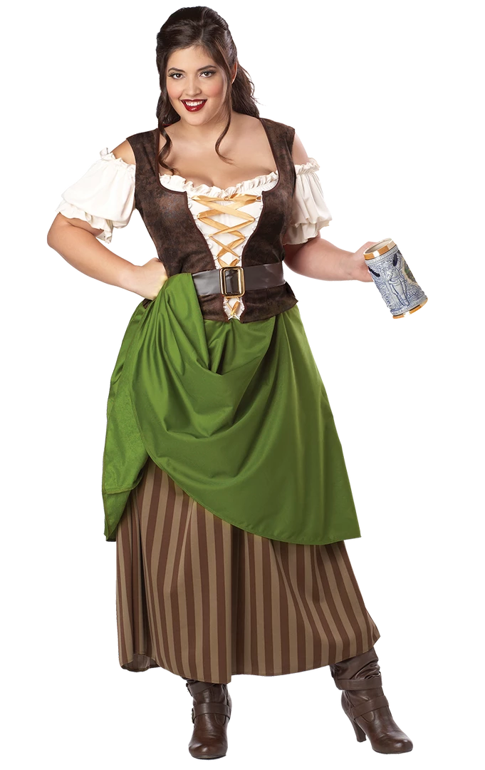 California Costumes All Womens Costumes Adult Tavern Maiden Costume (Plus Size)