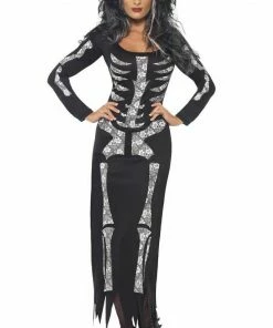 Smiffys Skeleton Dress Costume All Womens Costumes