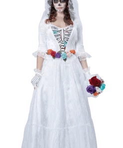 California Costumes All Womens Costumes La Novia Muerta Day Of The Dead Bride Costume