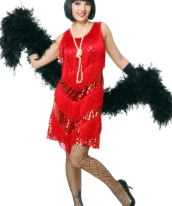 Dreamgirl Four Tier Flapper Dress Red All Womens Costumes