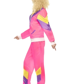 Smiffys Womens Pink 80s Shell Suit Costume All Womens Costumes