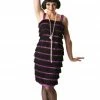 Rubies Purple & Black Flapper Dress