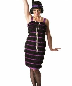 Rubies Purple & Black Flapper Dress