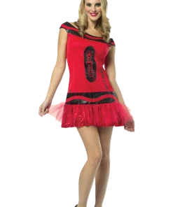 Rasta Imposta All Womens Costumes Adult Crayola Red Glitter Tutu Dress Costume