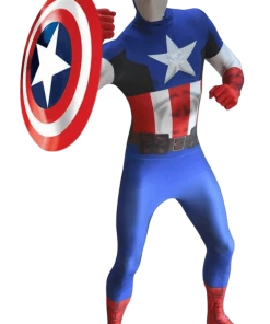 Body Republic Captain America Zappar Morphsuit Costume