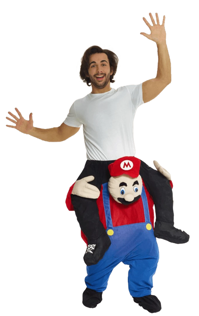 Body Republic Stag Do Adult Red Plumber Piggyback Costume