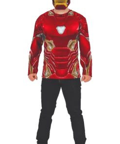 Rubies All Mens Costumes Adult Iron Man Top & Facepiece