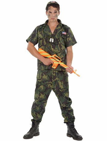 Generic All Mens Costumes Camo Commando