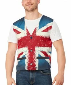 Generic Around The World Mens Union Jack Waistcoat