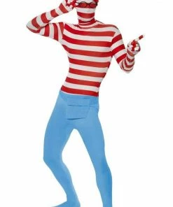 Smiffys All Mens Costumes Where's Wally Second Skin Costume