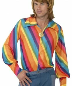 Smiffys 1970s Rainbow Colour Shirt