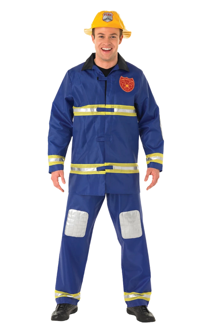 Rubies Mens Blue Fireman Costume