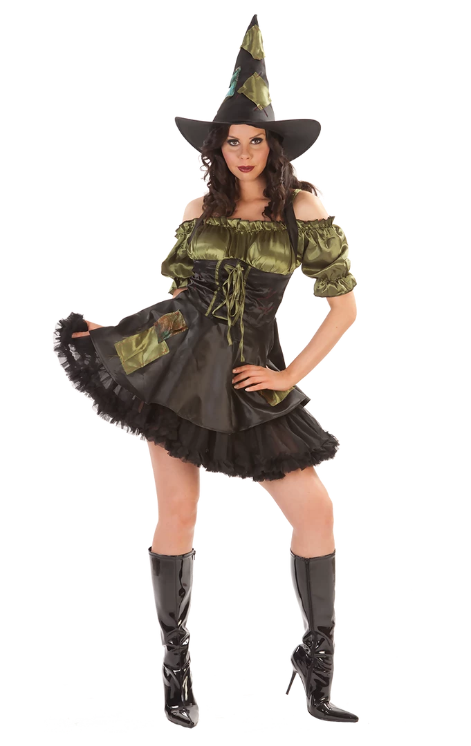 Rubies All Womens Costumes Green Patch Witch