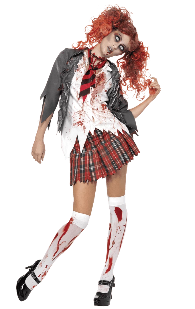 Smiffys High School Horror Zombie Schoolgirl Costume