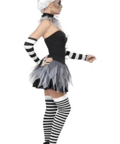 Smiffys All Womens Costumes Sinister Pierrot Clown Costume
