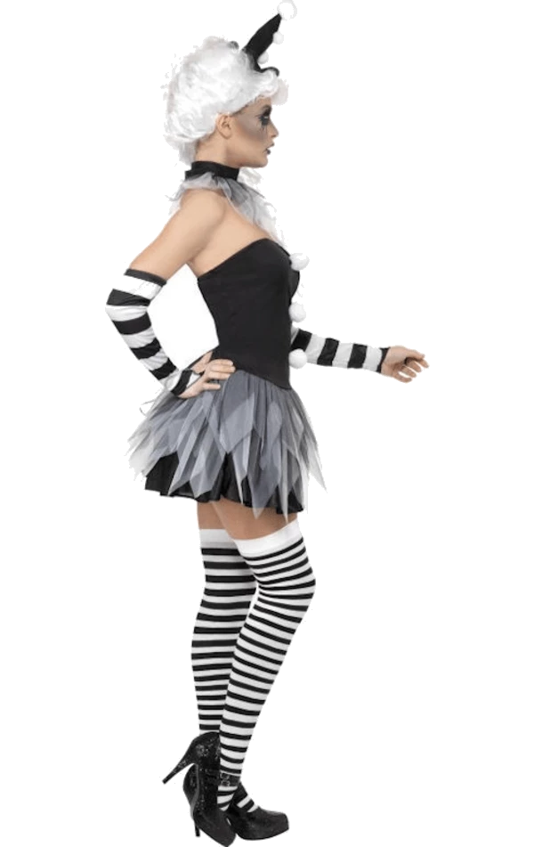 Smiffys All Womens Costumes Sinister Pierrot Clown Costume