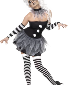 Smiffys All Womens Costumes Sinister Pierrot Clown Costume