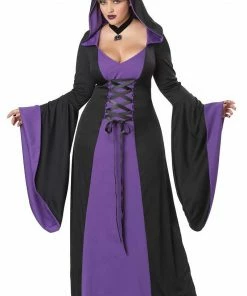 California Costumes Deluxe Halloween Hooded Robe PURPLE All Womens Costumes