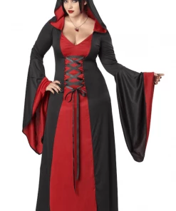California Costumes Women's Deluxe Hooded Robe RED (Plus Size)