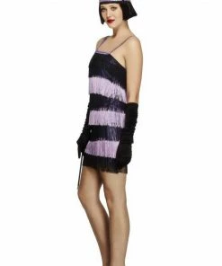 Smiffys Fever Flapper Costume PURPLE All Womens Costumes