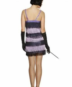 Smiffys Fever Flapper Costume PURPLE All Womens Costumes