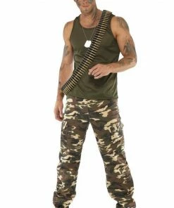 Smiffys All Mens Costumes Adult Khaki Camo Costume