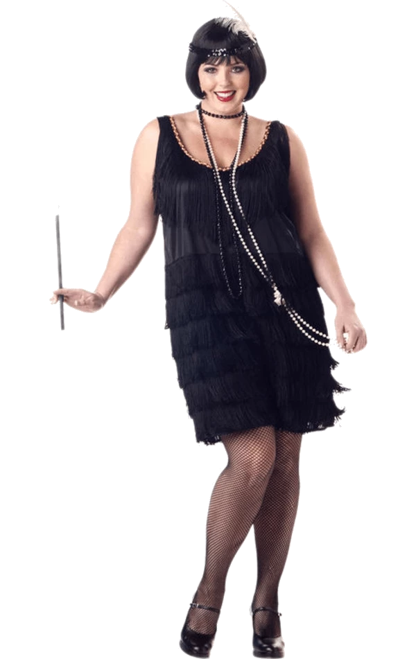California Costumes All Womens Costumes 20s Fashion Flapper Costume (Plus Size)