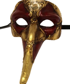 Generic Red Long Nose Masquerade Mask Masks