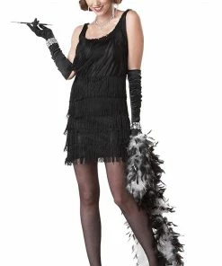 California Costumes Adult Black Fashion Flapper Costume
