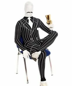 Body Republic Adult Gangster 20s Morphsuit Fancy Dress Costume
