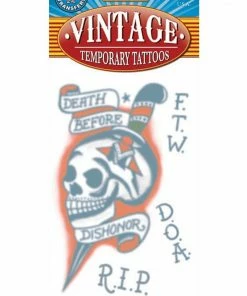 Tinsley Transfers DBD Skull Vintage Tattoo