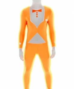 Body Republic Adults Orange Glow Tux Morphsuit