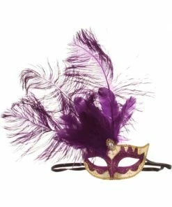 Smiffys All Womens Costumes Purple Venetian Masquerade Mask
