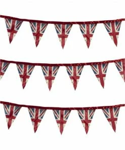 Generic Around The World Union Jack Fabric Bunting Decoration