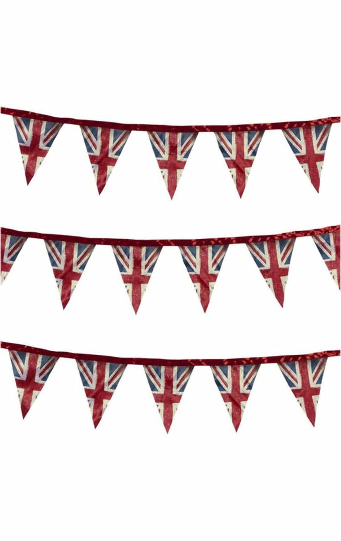 Generic Around The World Union Jack Fabric Bunting Decoration