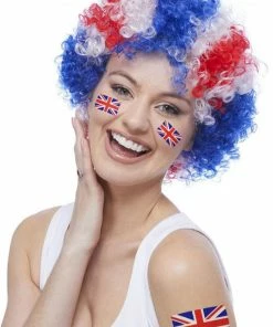 Generic Unisex Union Jack Afro Wig Masks