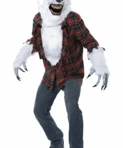 California Costumes White Lycan Ani-Motion Mask Costume All Mens Costumes