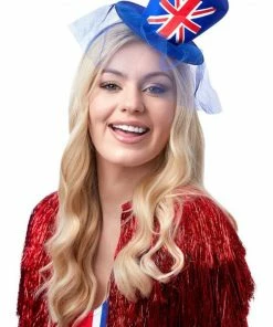Generic Womens Union Jack Top Hat Fascinator Around The World